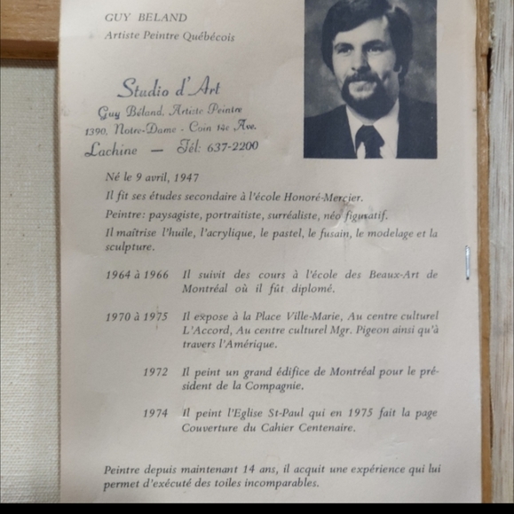 Vintage Original on Canvas Painting by Guy Beland - Picture 12 of 12